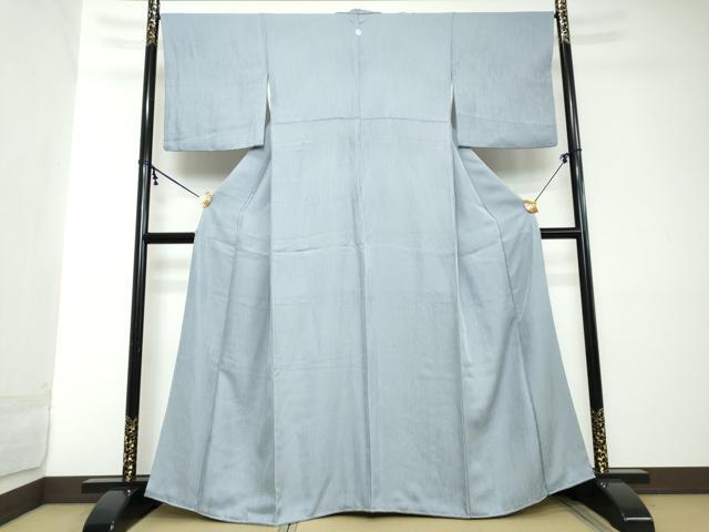 平和屋着物●上質な色無地　霞地紋　勿忘草色　正絹　逸品　DABI2125ud