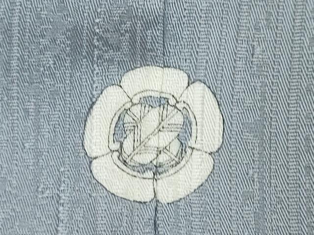 平和屋着物●上質な色無地　霞地紋　勿忘草色　正絹　逸品　DABI2125ud