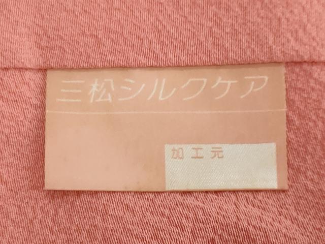 平和屋着物●上質な色無地　甚三紅色　正絹　逸品　未使用　DABI2128ud