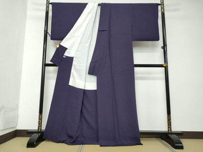 平和屋着物●上質な色無地　桑の実色　正絹　逸品　DABI2132ud
