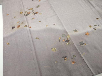 平和屋着物●訪問着　草花文　暈し染め　金彩　正絹　逸品　DABI2133ud