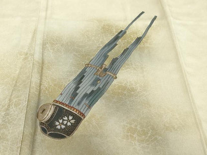 平和屋着物●訪問着　楽器文　金彩　正絹　逸品　DABI2134ud
