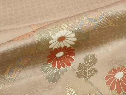 平和屋着物●訪問着　幸芝草花文　暈し染め　金彩　正絹　逸品　DABI2139ud