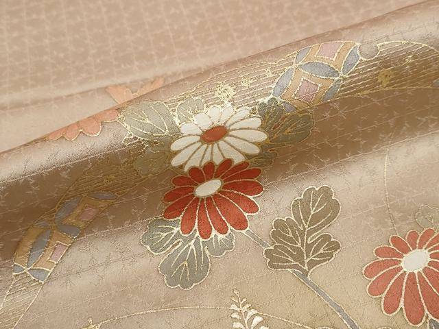 平和屋着物●訪問着　幸芝草花文　暈し染め　金彩　正絹　逸品　DABI2139ud