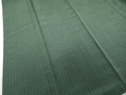 平和屋着物●黒野睦雄　江戸小紋　霞文　鬼しぼ縮緬　正絹　逸品　DABI2141ud