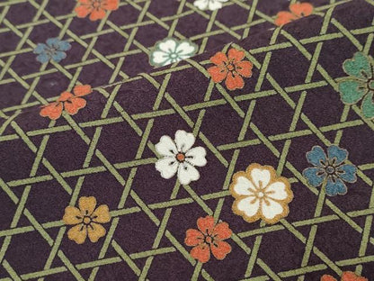 平和屋着物●訪問着　籠の目舞花文　暈し染め　正絹　逸品　DABI2143ud