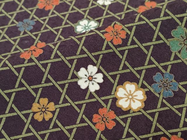 平和屋着物●訪問着　籠の目舞花文　暈し染め　正絹　逸品　DABI2143ud