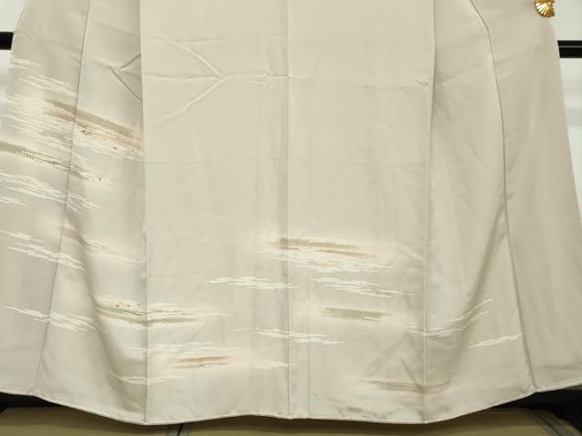 平和屋着物●訪問着　刺繍　鹿の子舞桜文　暈し染め　金銀糸　正絹　逸品　DABI2147ud