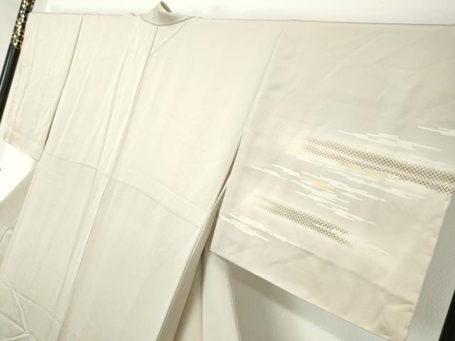 平和屋着物●訪問着　刺繍　鹿の子舞桜文　暈し染め　金銀糸　正絹　逸品　DABI2147ud