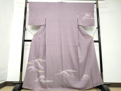 平和屋着物●訪問着　絞り　刺繍　草花霞文　暈し染め　金彩　さが美扱い　正絹　逸品　未使用　DABI2150ud