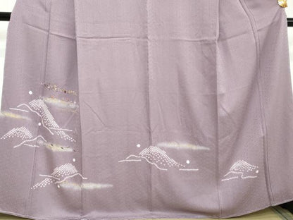 平和屋着物●訪問着　絞り　刺繍　草花霞文　暈し染め　金彩　さが美扱い　正絹　逸品　未使用　DABI2150ud
