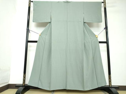 平和屋着物●上質な色無地　水浅葱色　正絹　逸品　DABI2152ud