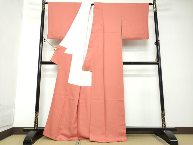 平和屋着物●上質な色無地　今様色　正絹　逸品　DABI2158ud