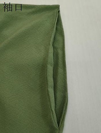 平和屋着物●上質な色無地　松葉色　正絹　逸品　DABI2160ud