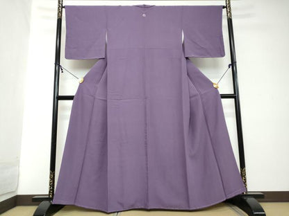 平和屋着物●上質な色無地　青紫色　正絹　逸品　未使用　DABI2163ud