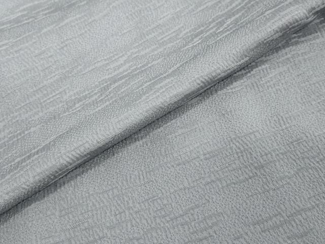 平和屋着物●上質な色無地　作家物　霞地紋　灰青色　正絹　逸品　DABI2164ud