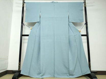 平和屋着物●上質な色無地　空色　正絹　逸品　未使用　DABI2165ud
