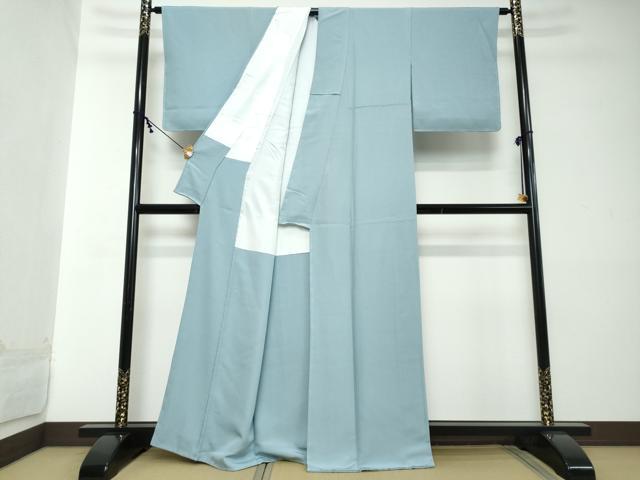 平和屋着物●上質な色無地　空色　正絹　逸品　未使用　DABI2165ud