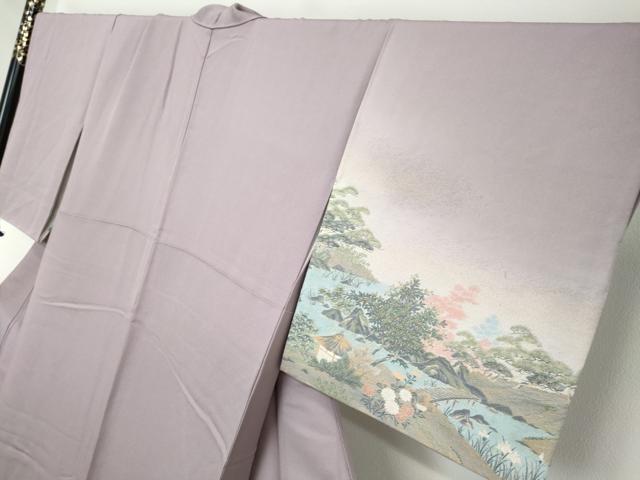 平和屋着物●訪問着　寿光織　修学院離宮　暈し染め　金糸　正絹　逸品　DABI2166ud