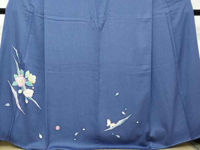 平和屋着物●訪問着　すずや姫　刺繍　花蝶文　金彩　正絹　逸品　DABI2174ud