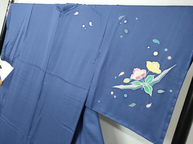 平和屋着物●訪問着　すずや姫　刺繍　花蝶文　金彩　正絹　逸品　DABI2174ud