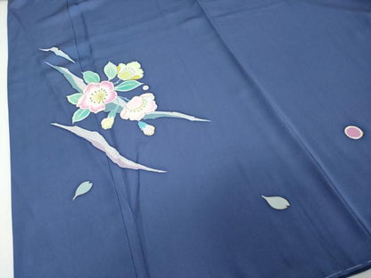 平和屋着物●訪問着　すずや姫　刺繍　花蝶文　金彩　正絹　逸品　DABI2174ud