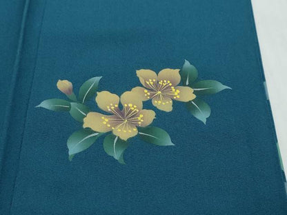 平和屋着物●訪問着　草花文　暈し染め　正絹　逸品　DABI2178ud