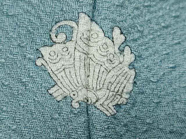 平和屋着物●上質な色無地　紗綾型地紋　浅縹色　正絹　逸品　未使用　DABI2190ud