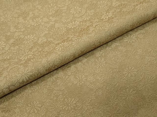 平和屋着物●上質な色無地　花尽くし地紋　榛色　正絹　逸品　未使用　DABI2193ud