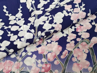 平和屋着物●訪問着　刺繍　枝梅文　暈し染め　金彩　正絹　逸品　未使用　DABI2196ud