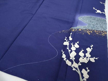 平和屋着物●訪問着　刺繍　枝梅文　暈し染め　金彩　正絹　逸品　未使用　DABI2196ud