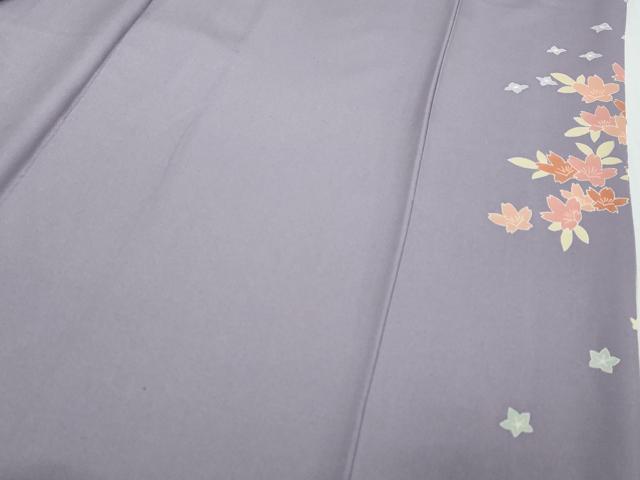 平和屋着物●訪問着　草花文　暈し染め　金彩　正絹　逸品　DABI2197ud