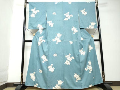 平和屋着物●上質な小紋　舞花文　正絹　逸品　未使用　DABI2198ud