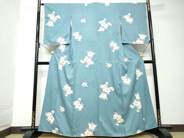 平和屋着物●上質な小紋　舞花文　正絹　逸品　未使用　DABI2198ud