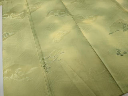 平和屋着物●上質な小紋　地紋起こし　風景文　暈し染め　正絹　逸品　DABI2214ud