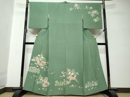 平和屋着物●友禅作家　北川聖水　訪問着　飾花文　正絹　逸品　DABI2221ud