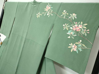 平和屋着物●友禅作家　北川聖水　訪問着　飾花文　正絹　逸品　DABI2221ud