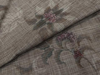 平和屋着物●本場大島紬　9マルキ　枝花文　正絹　逸品　未使用　DABI2222ud
