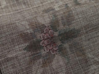平和屋着物●本場大島紬　9マルキ　枝花文　正絹　逸品　未使用　DABI2222ud
