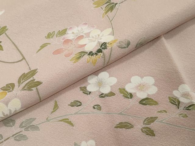 平和屋着物●訪問着　友禅　作家物　枝花文　暈し染め　正絹　逸品　DABI2224ud