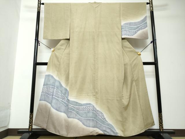 平和屋着物●訪問着　紬地　吉祥文　正絹　逸品　DABI2227ud