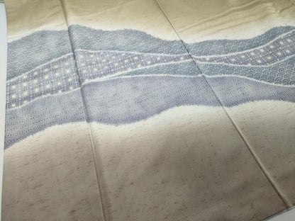 平和屋着物●訪問着　紬地　吉祥文　正絹　逸品　DABI2227ud
