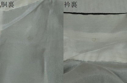 平和屋着物●鈴木秋治　江戸小紋　鮫小紋柄　黒地　正絹　逸品　DABI2238ud