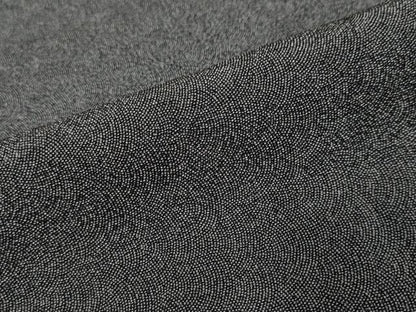 平和屋着物●鈴木秋治　江戸小紋　鮫小紋柄　黒地　正絹　逸品　DABI2238ud