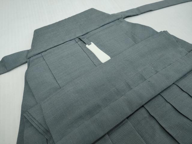 平和屋着物●男性　行灯袴　紬地　灰青色　正絹　逸品　DABI2239ud