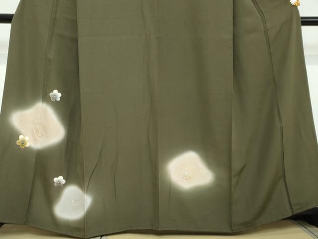 平和屋着物●訪問着　舞梅文　暈し染め　金銀彩　正絹　逸品　DABI2247ud