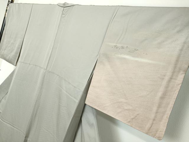 平和屋着物●訪問着　駒刺繍　流水枝梅文　暈し染め　金彩　正絹　逸品　DABI2248ud