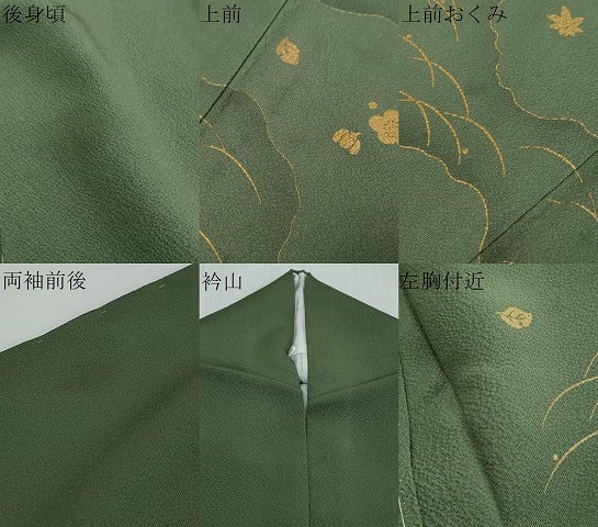 平和屋着物●訪問着　短冊草花文　金彩　正絹　逸品　DABI2251ud
