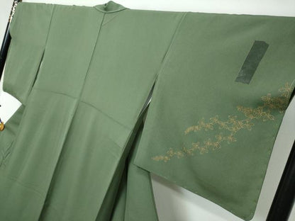 平和屋着物●訪問着　短冊草花文　金彩　正絹　逸品　DABI2251ud