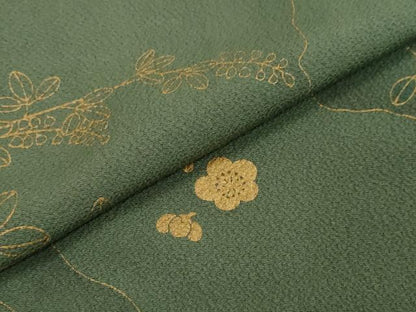 平和屋着物●訪問着　短冊草花文　金彩　正絹　逸品　DABI2251ud